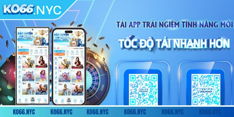 Truy cập trang chủ, chọn tải app KO66 phiên bản Android